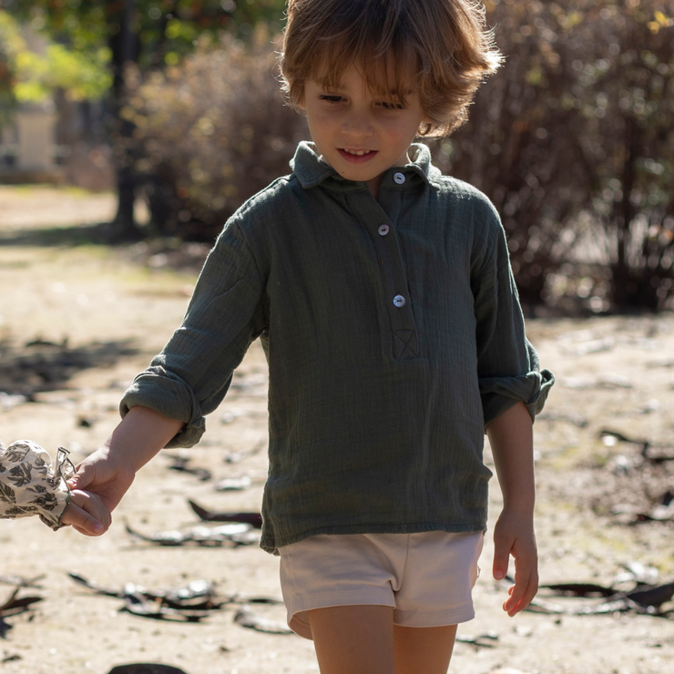 Polera bambula verde