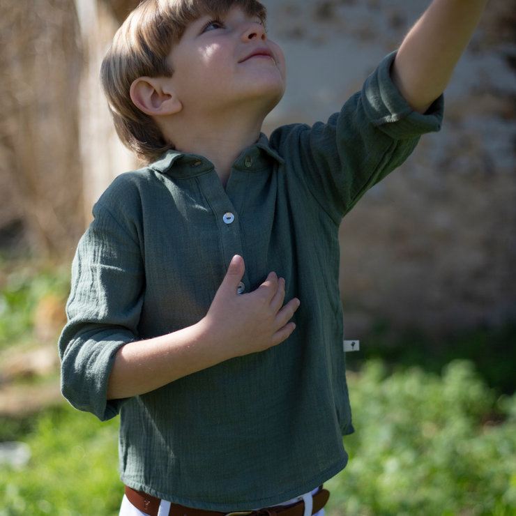 Polera bambula verde