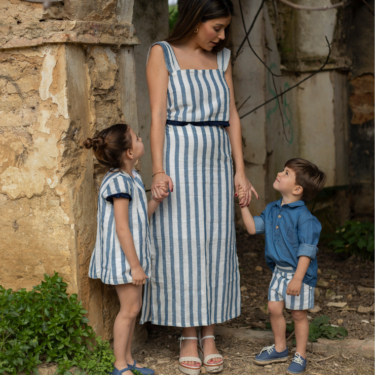 Top mujer Lino  'Le ciel bleu'