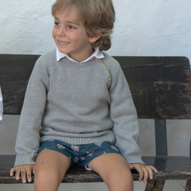 Jersey gris botones