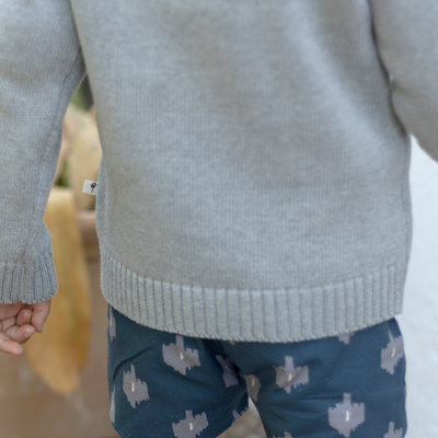 Jersey gris botones